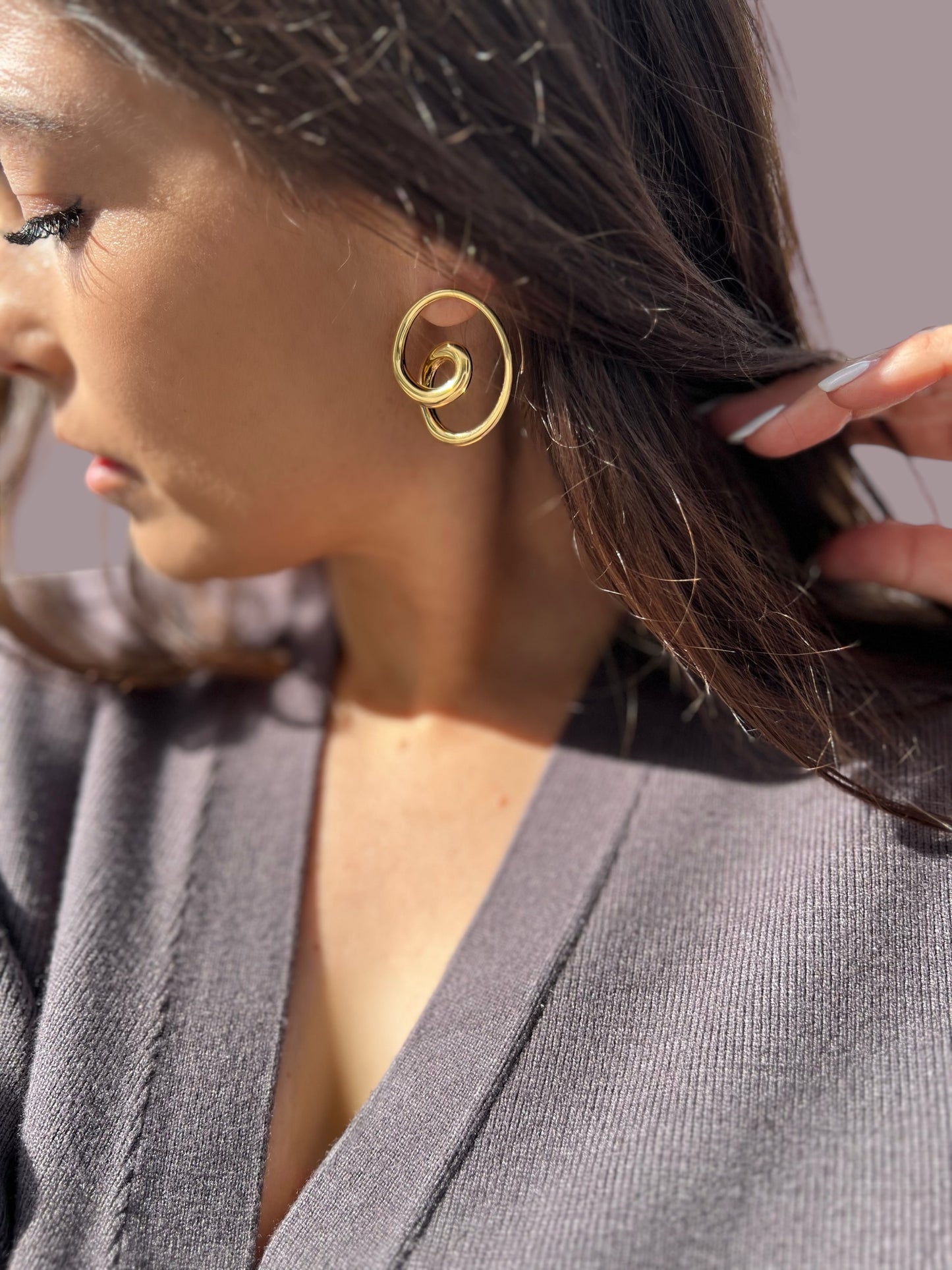 gold waterproof hoops