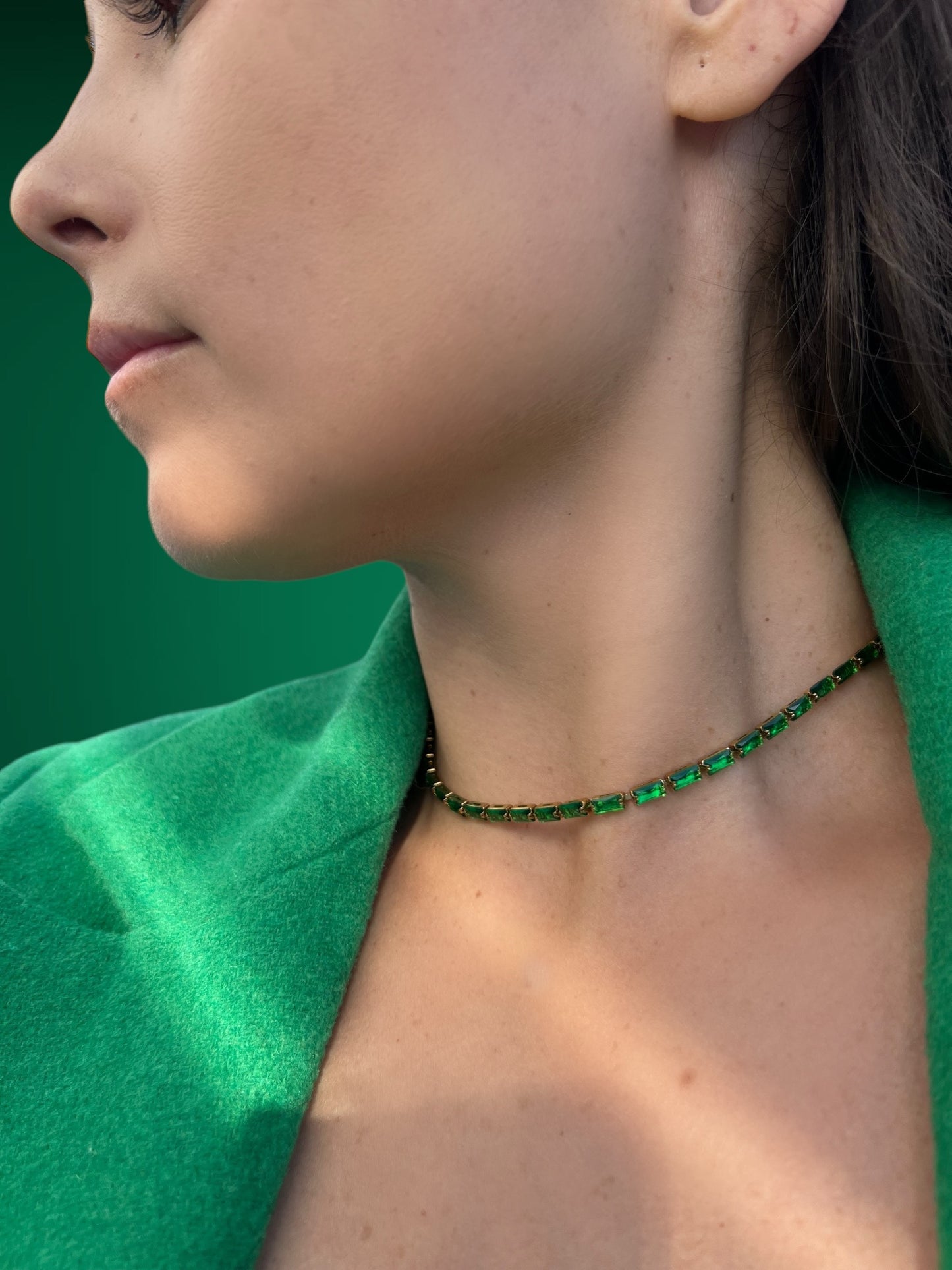 green tennis choker