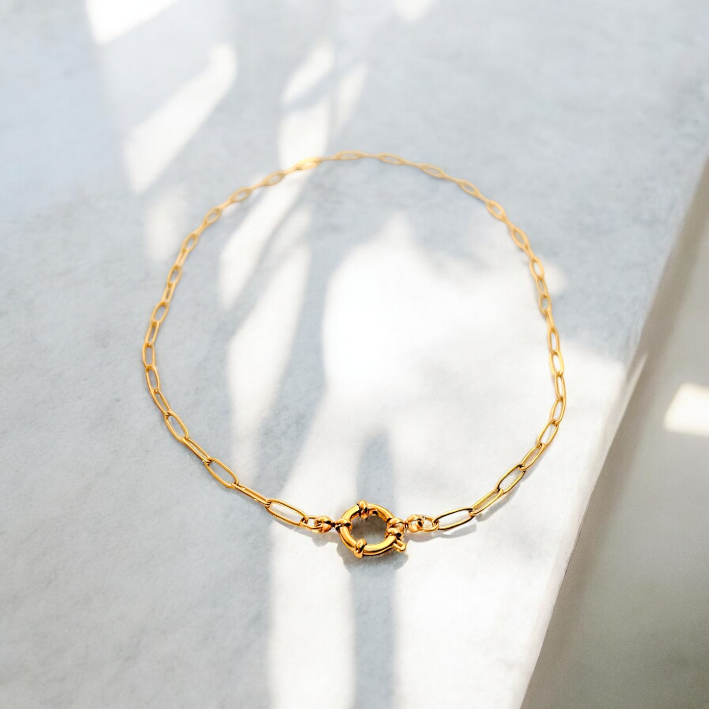 sailor lock paperclip choker
