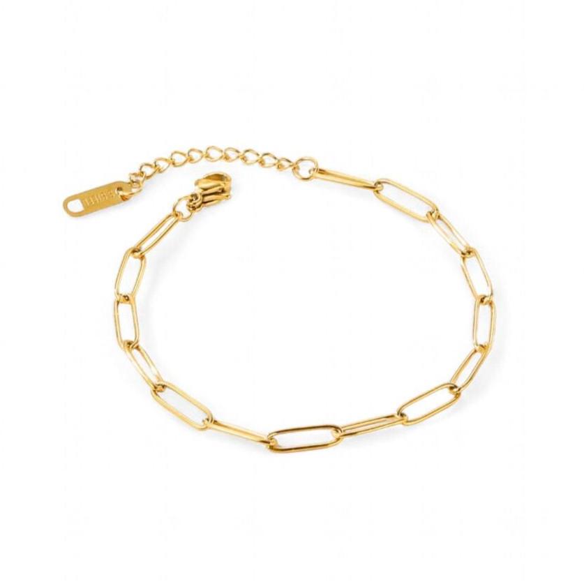 goldl dainty paperclip bracelet