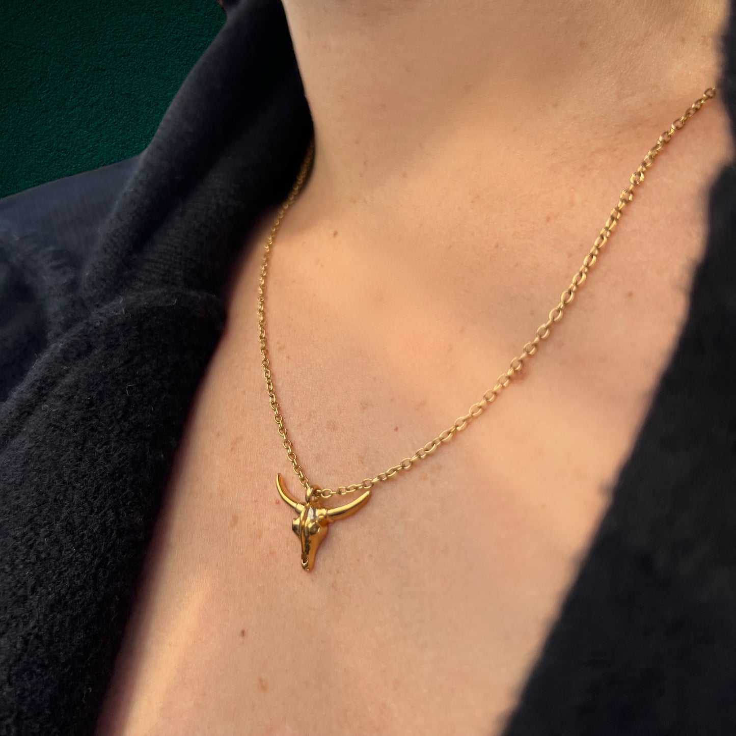 gold bull pendant