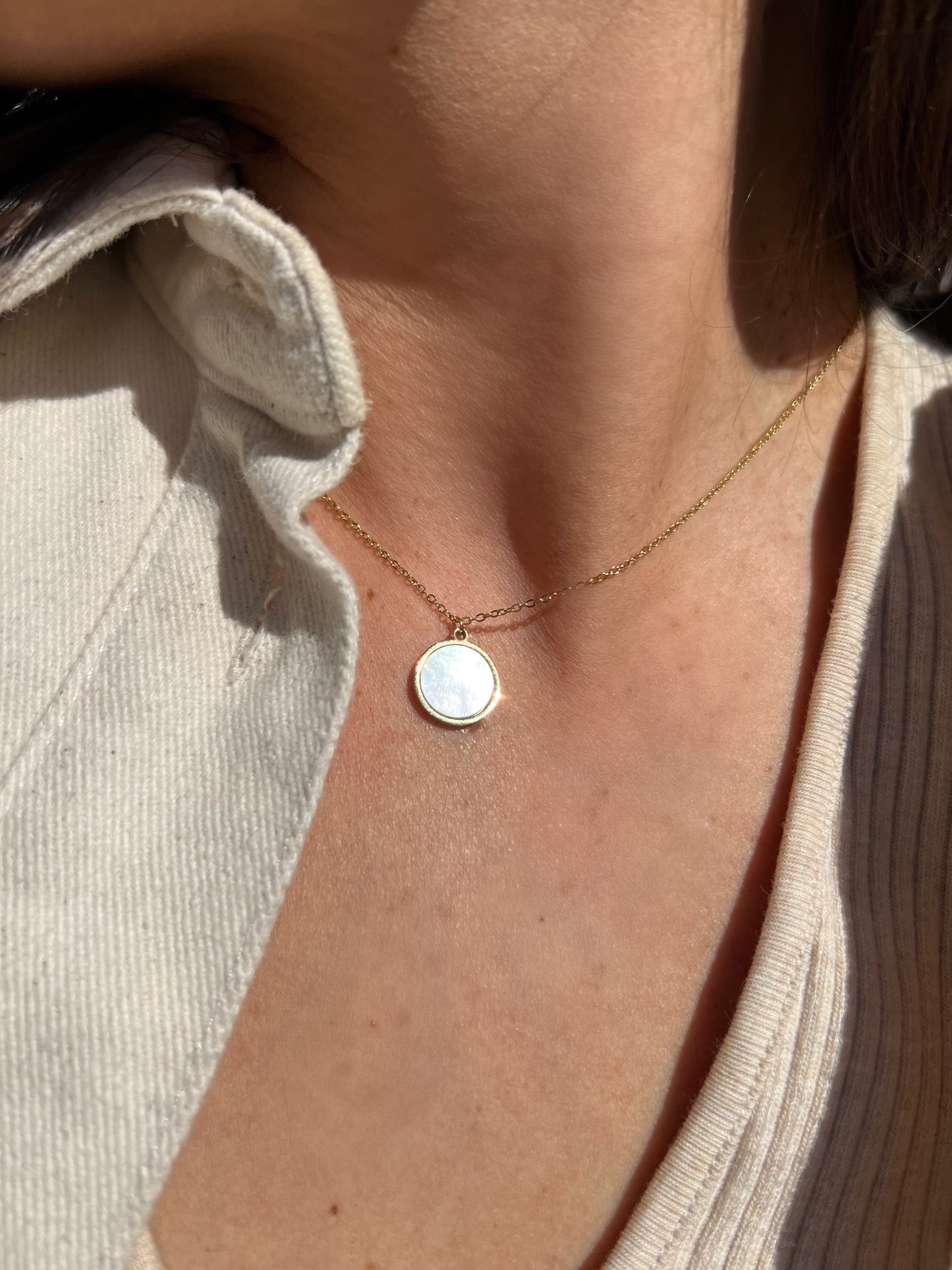 stacking shell necklace