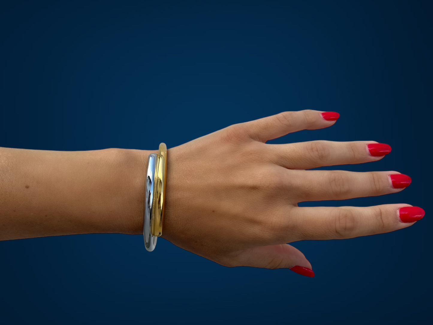 two tone cuff bracelet