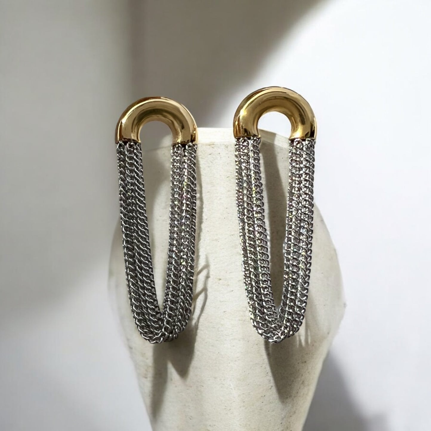 mixed metal earrings