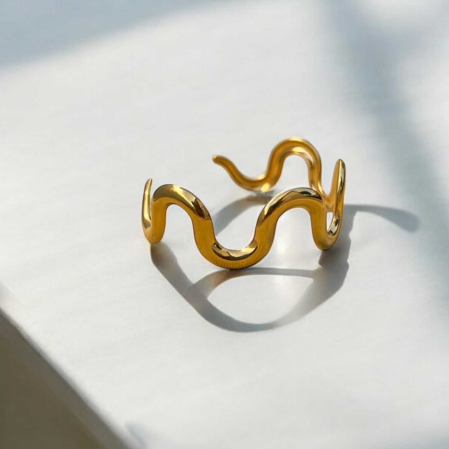wavy gold bracelet