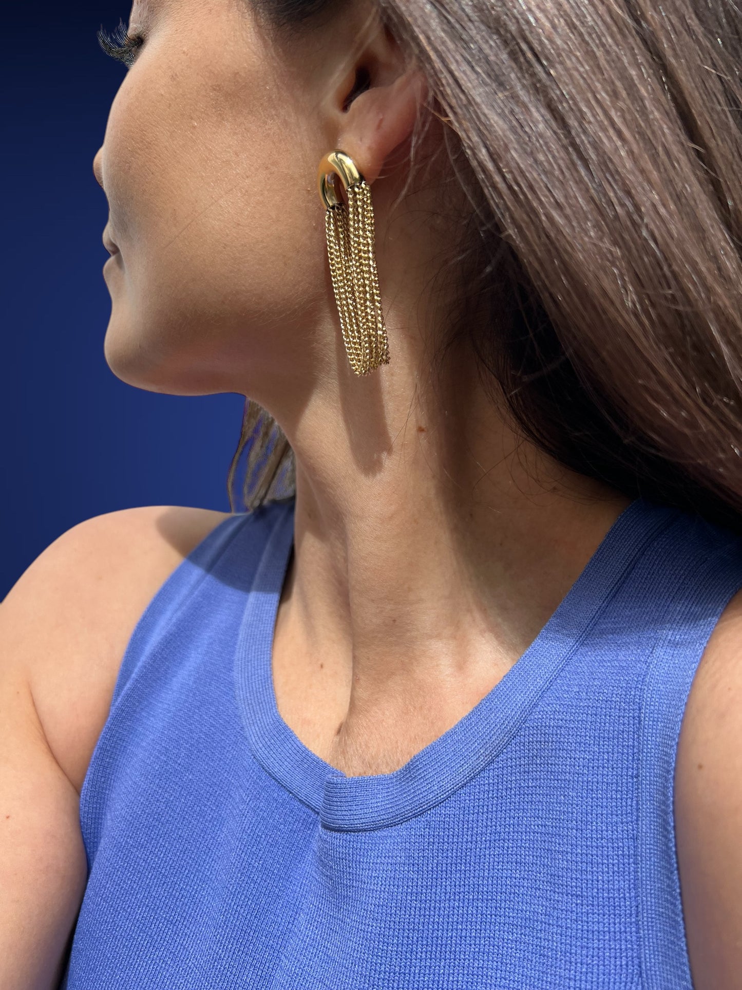gold party earrings