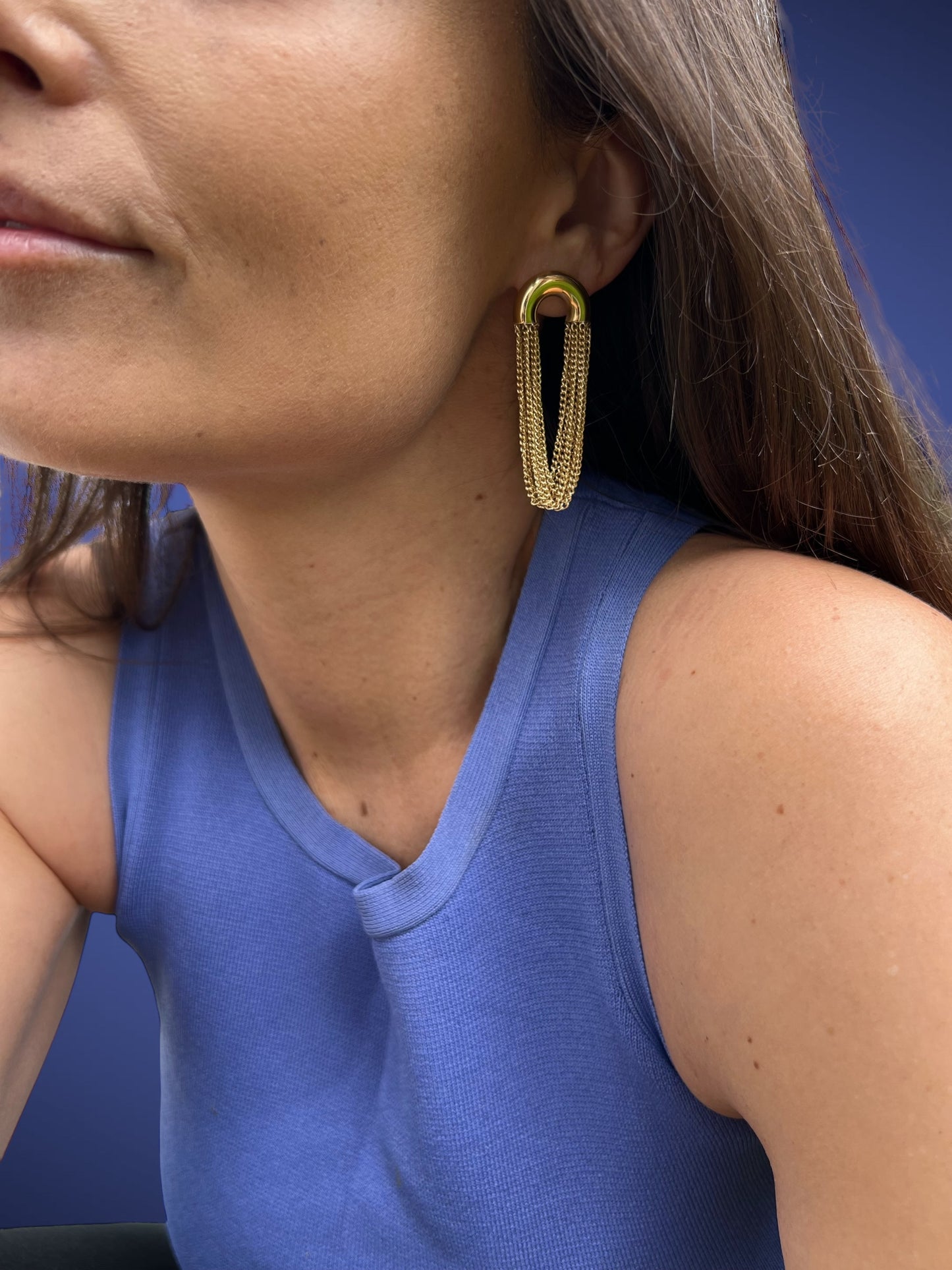 unique gold dangle earrings