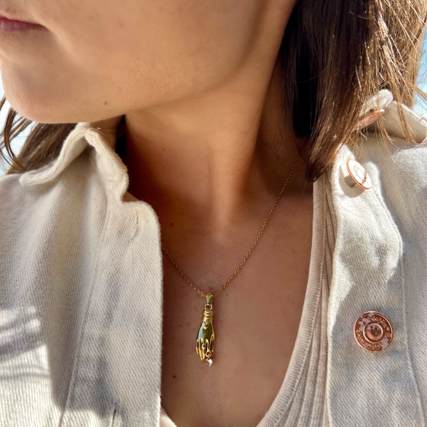 dainty gold stacking necklace