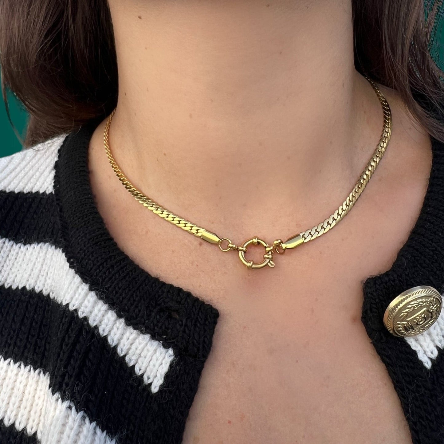 gold braided choker