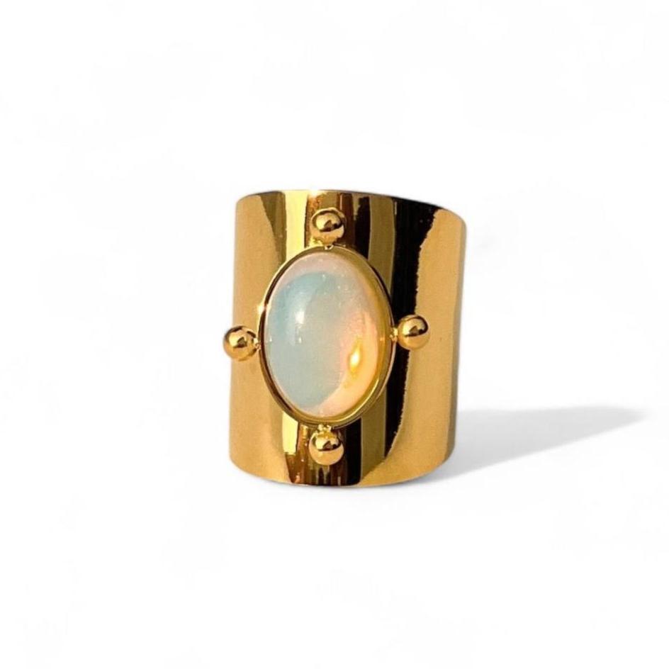 opal statement ring