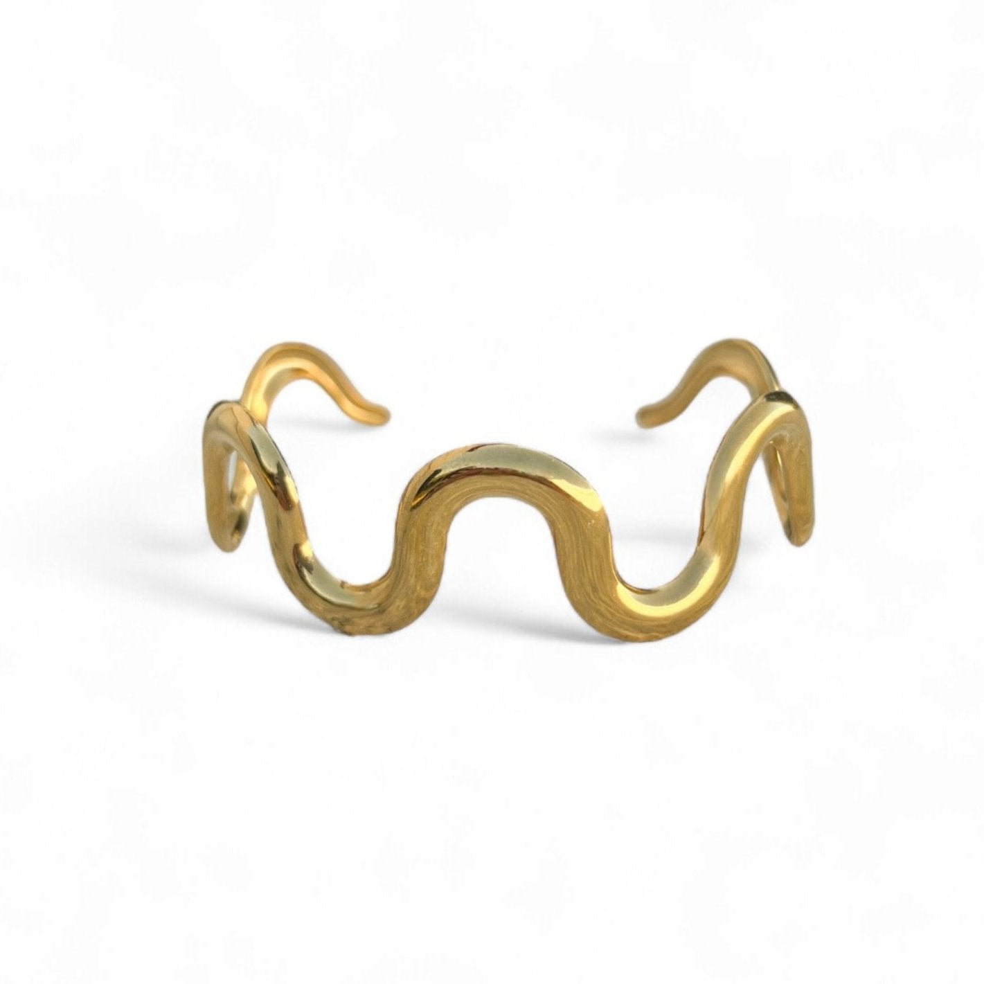 wavy gold bracelet