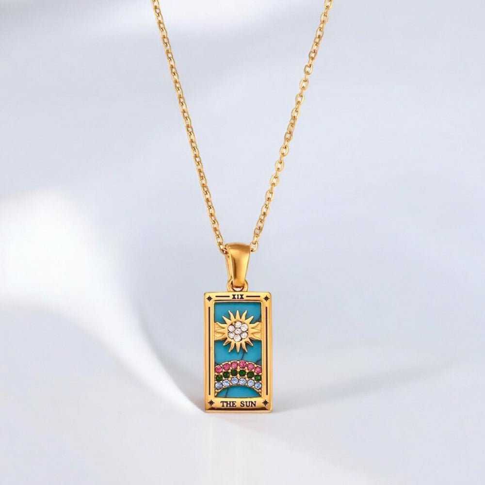 The Sun tarot card jewelry