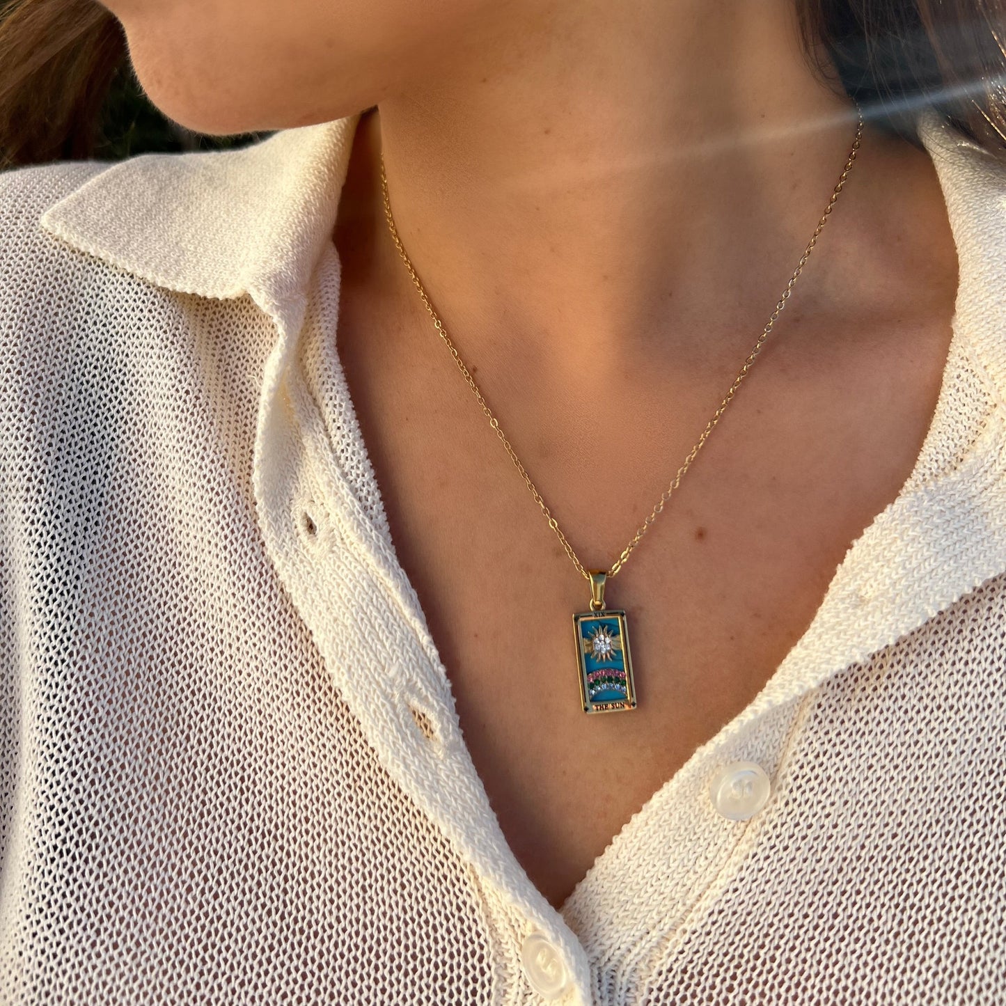 The Sun tarot necklace