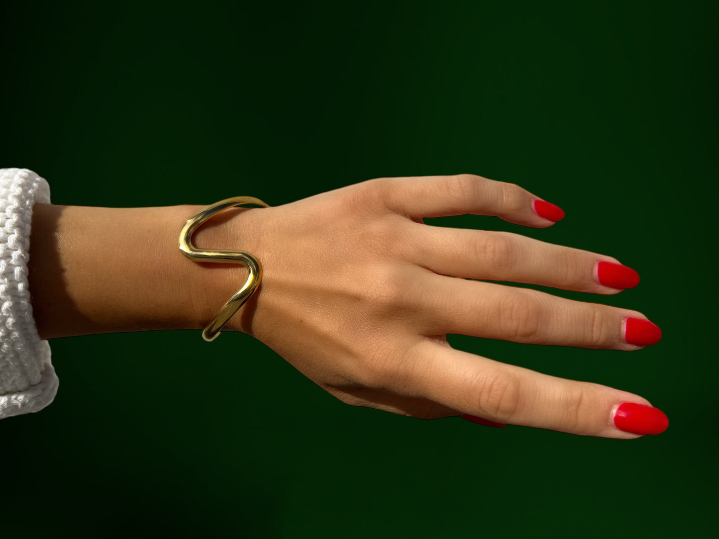 abstract gold bracelet 