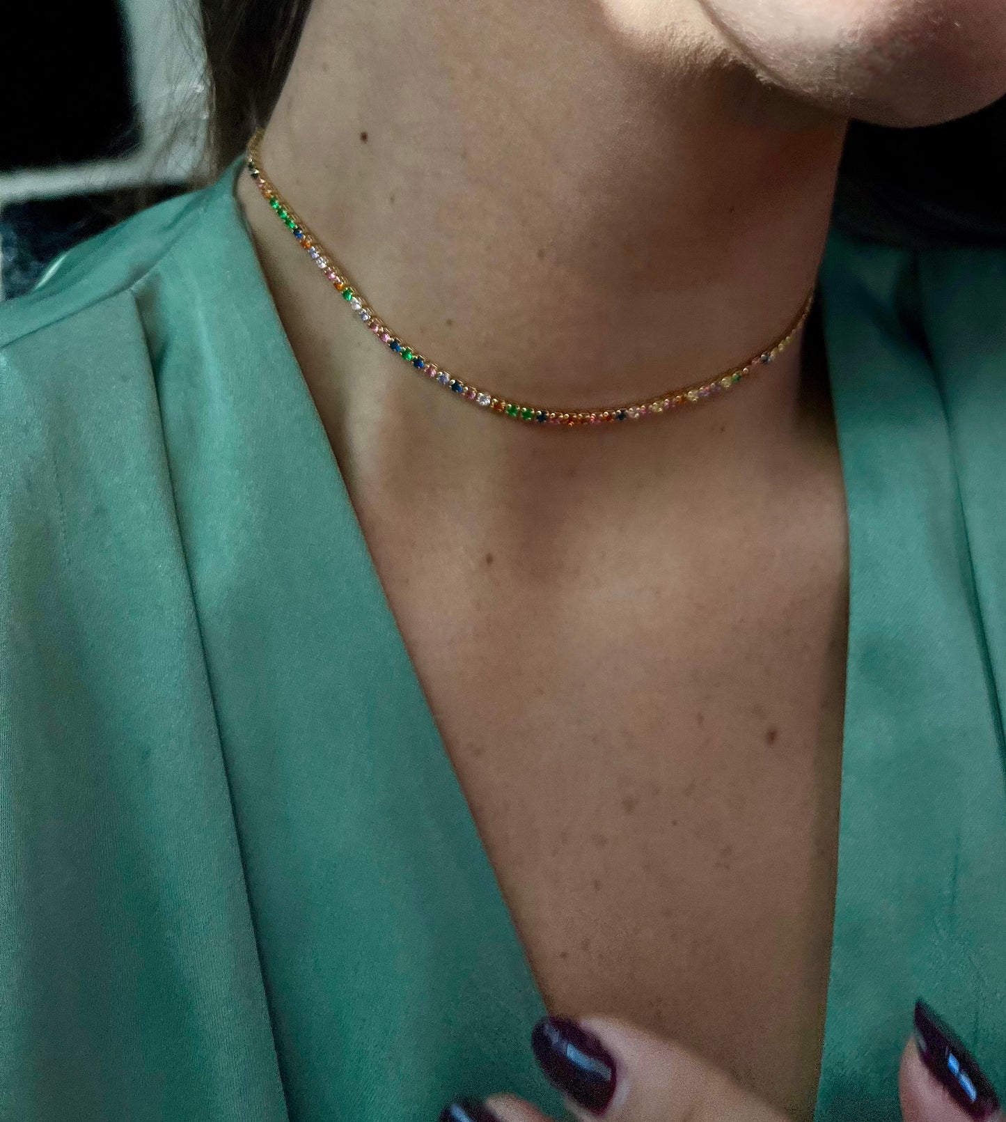 Alexa rainbow choker