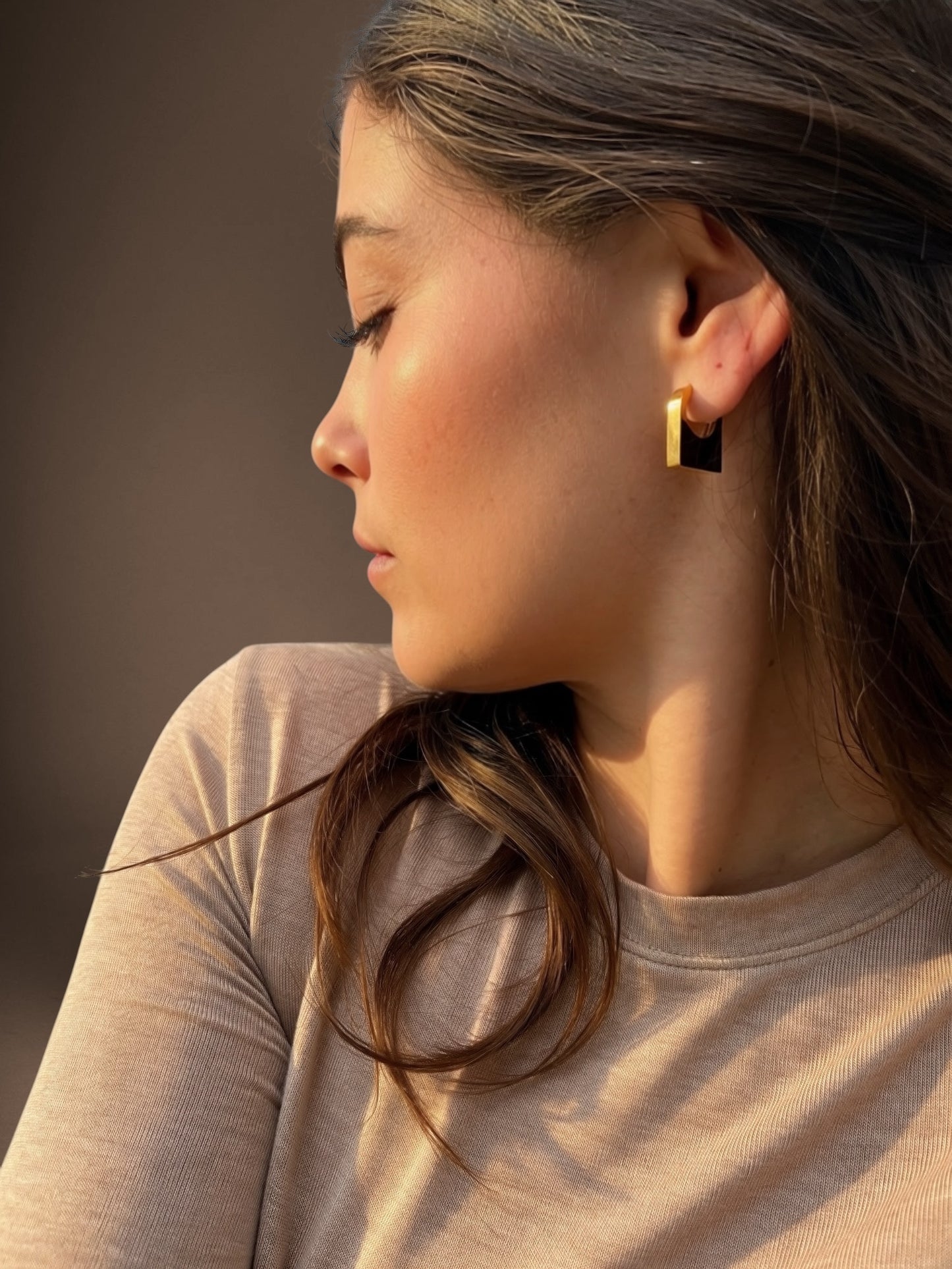 Leya lock earrings