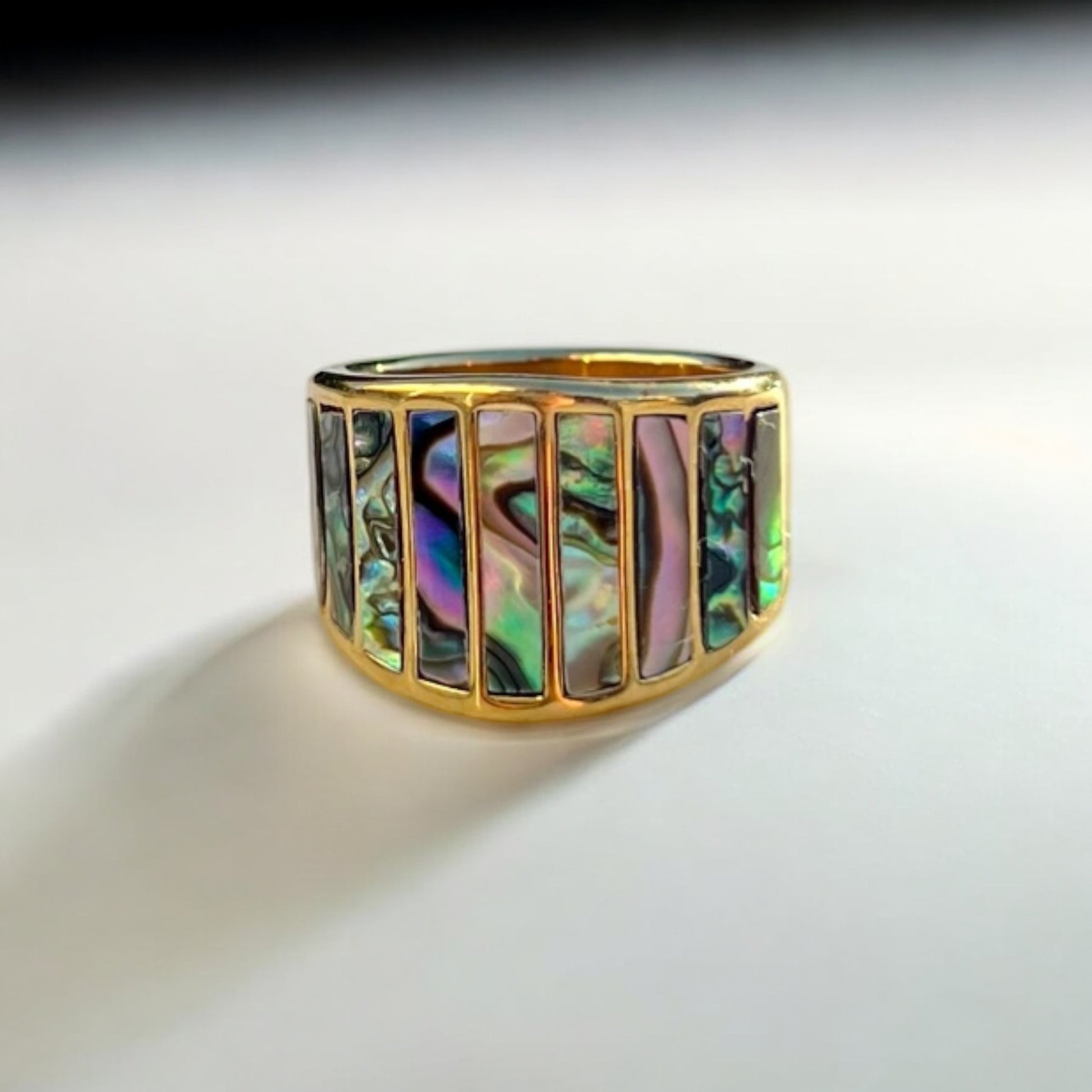 abalone statement ring 