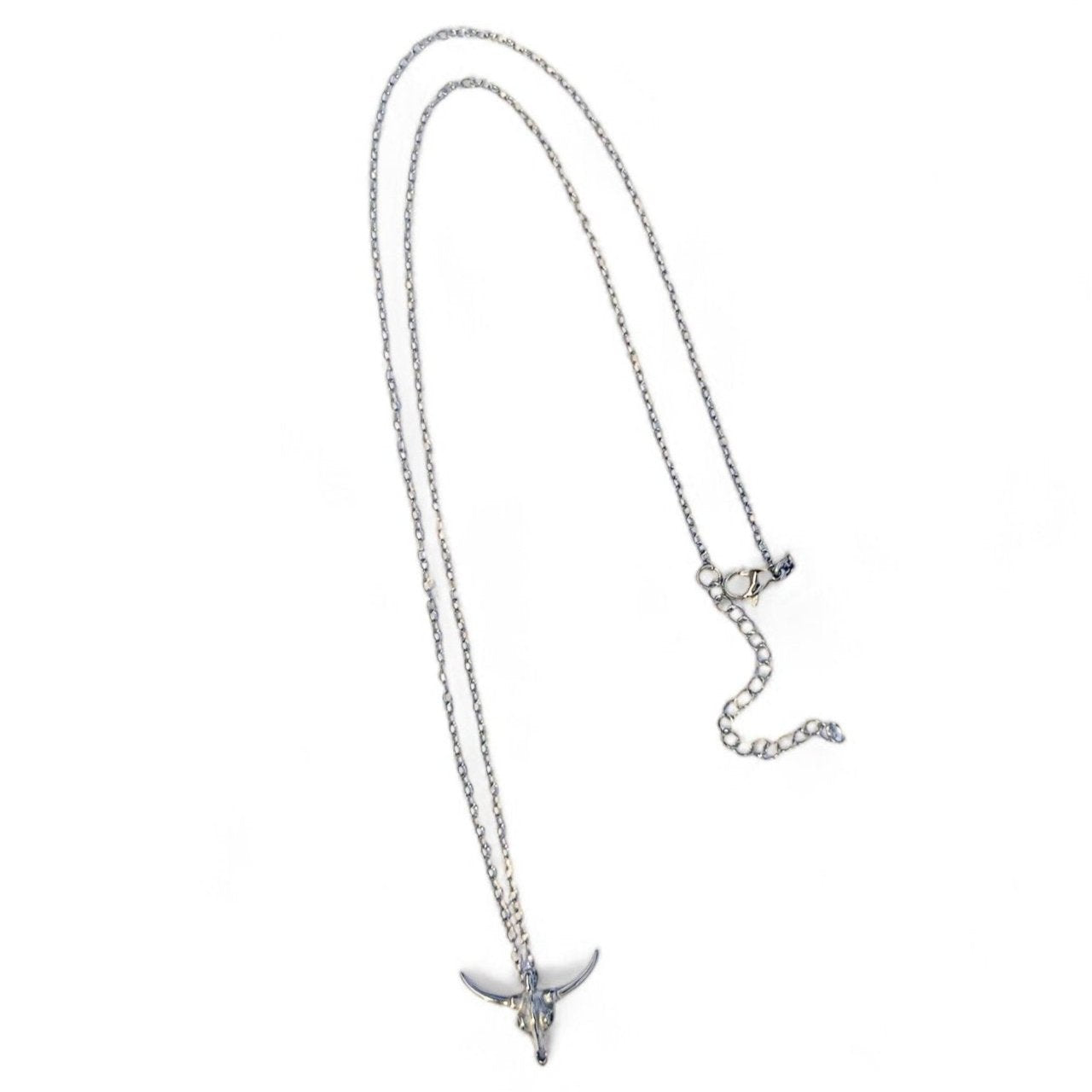 silver bull necklace