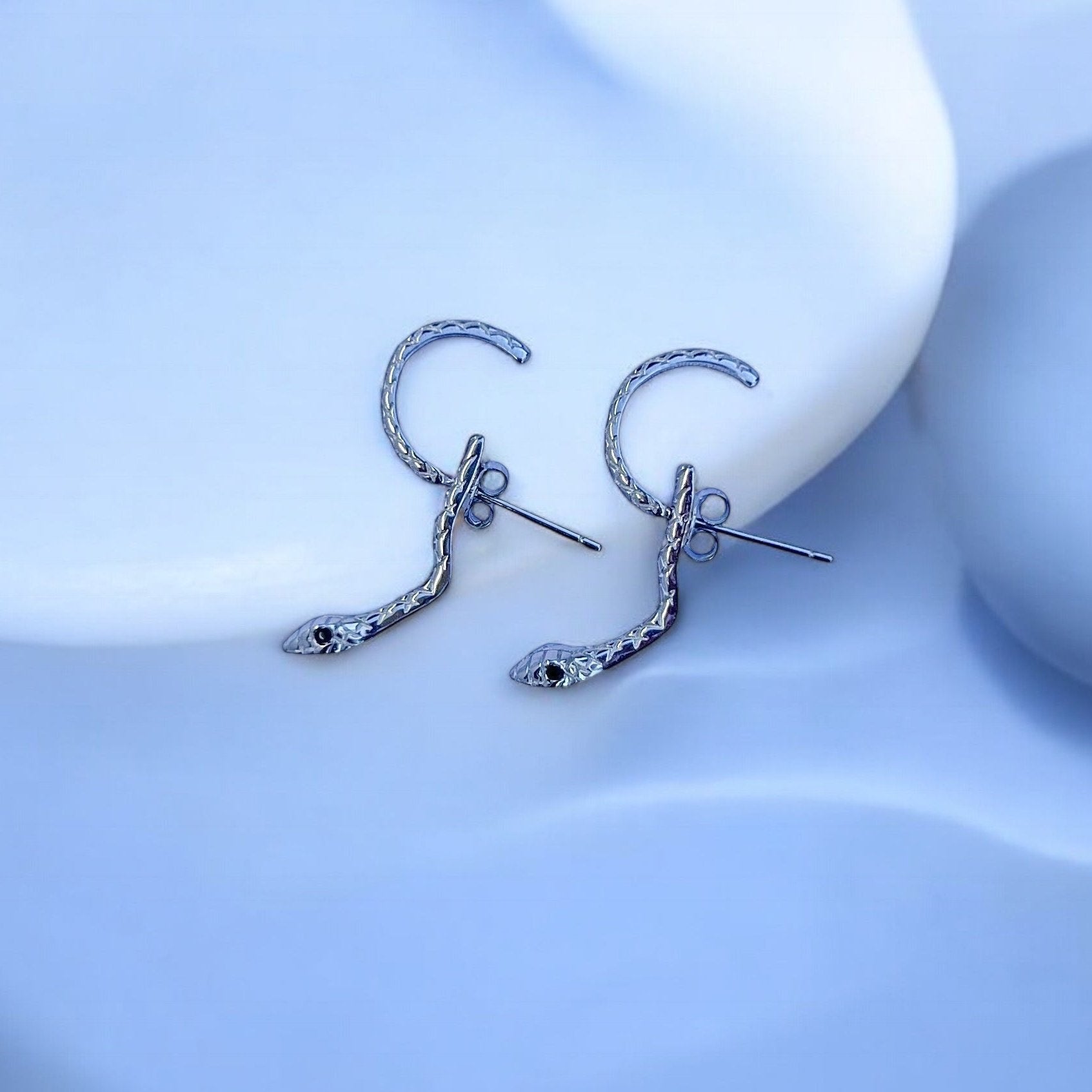 dainty snake earrings