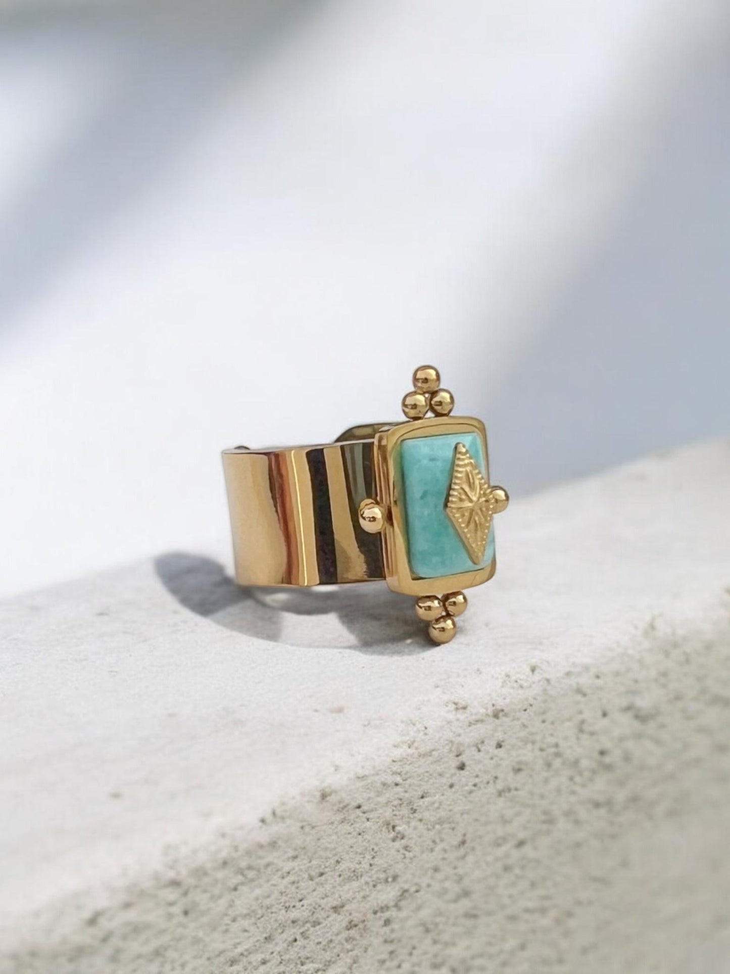 Leia amazonite ring