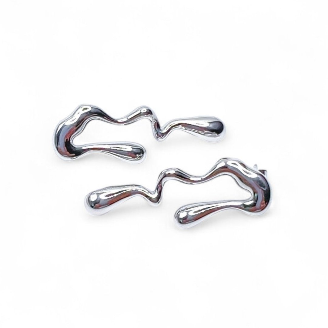 Lorene Silver Drip earrings