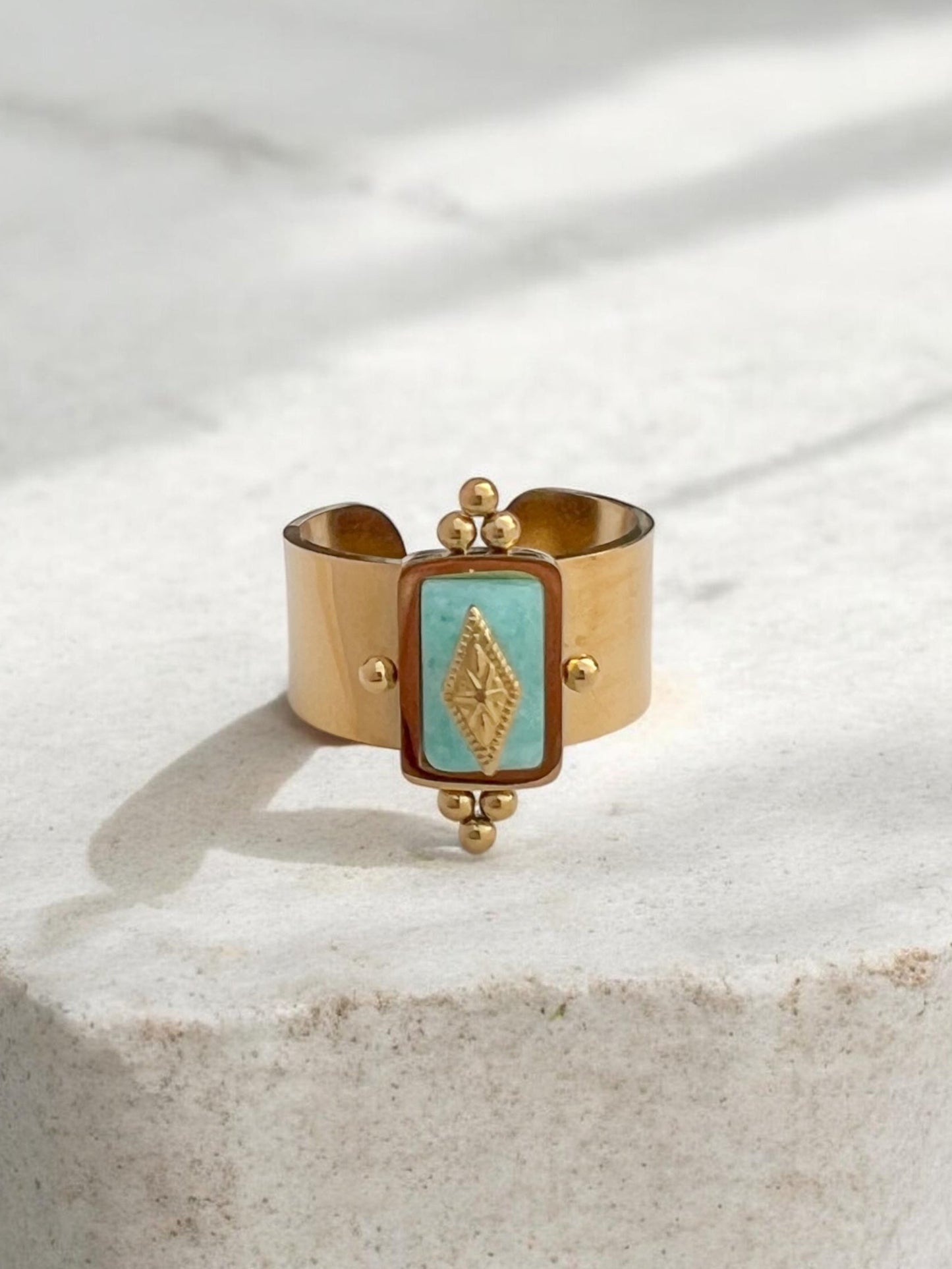 Leia amazonite ring