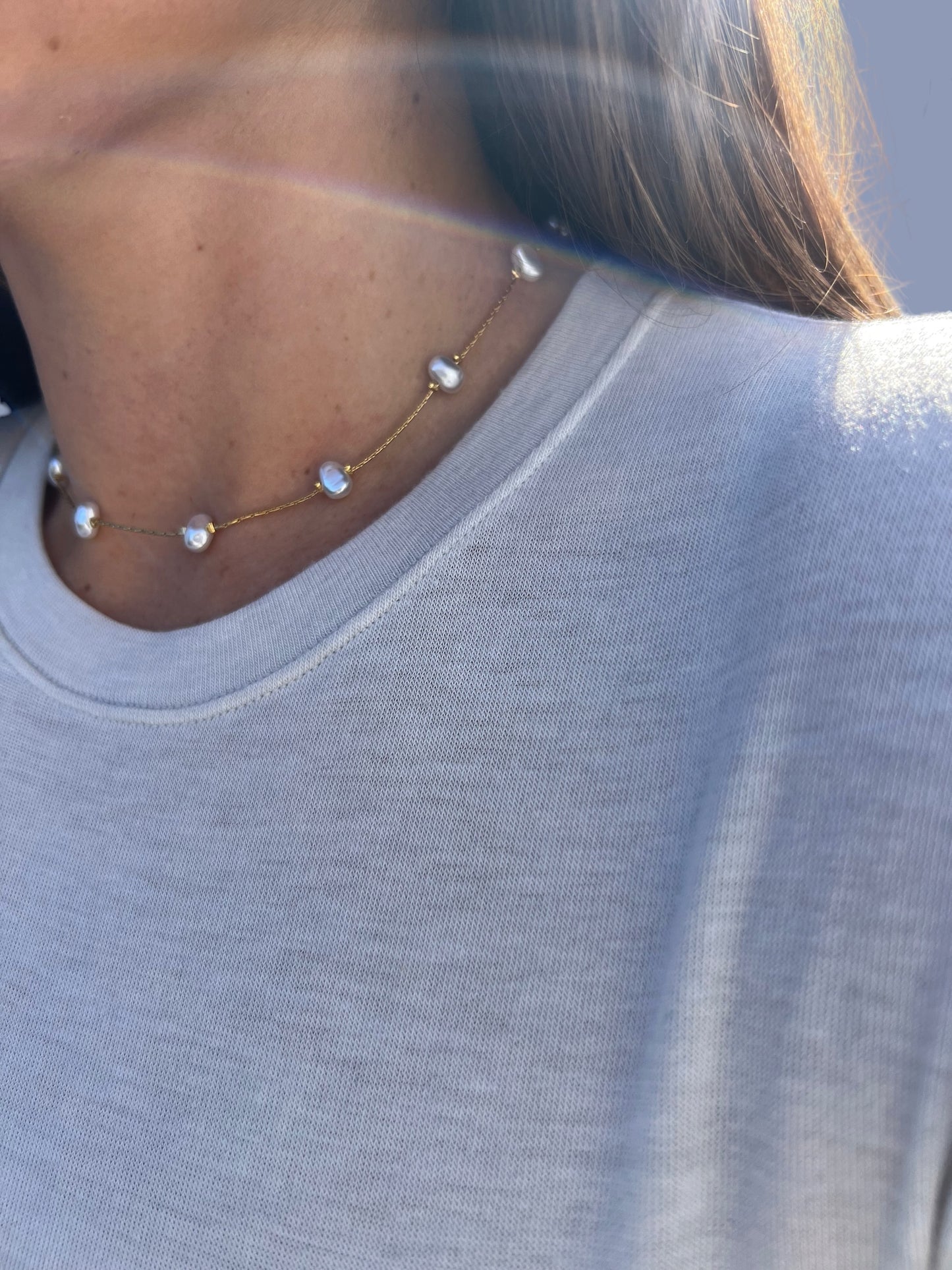 Lorene pearl choker