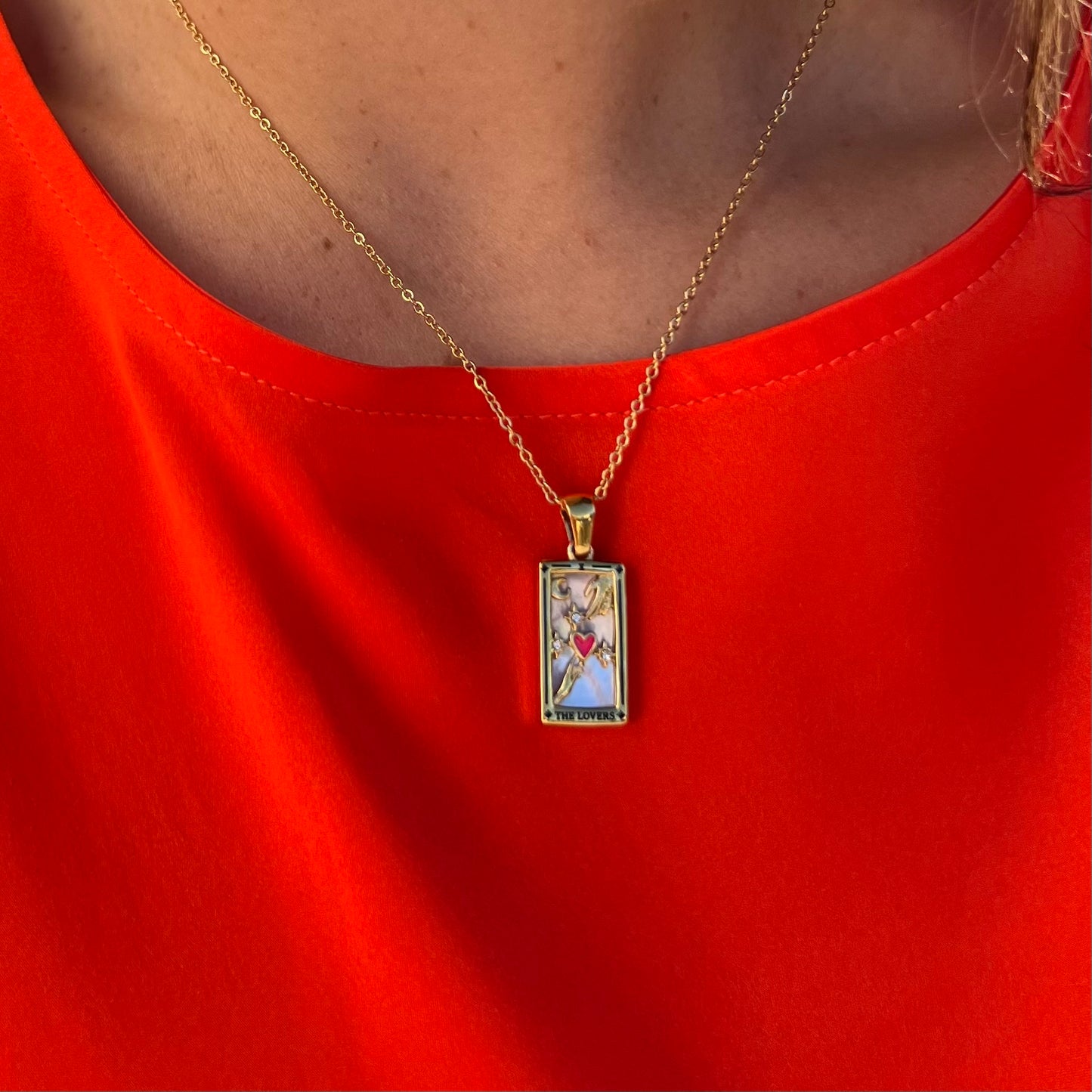 The lovers tarot necklace