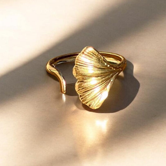 gold leaf ring