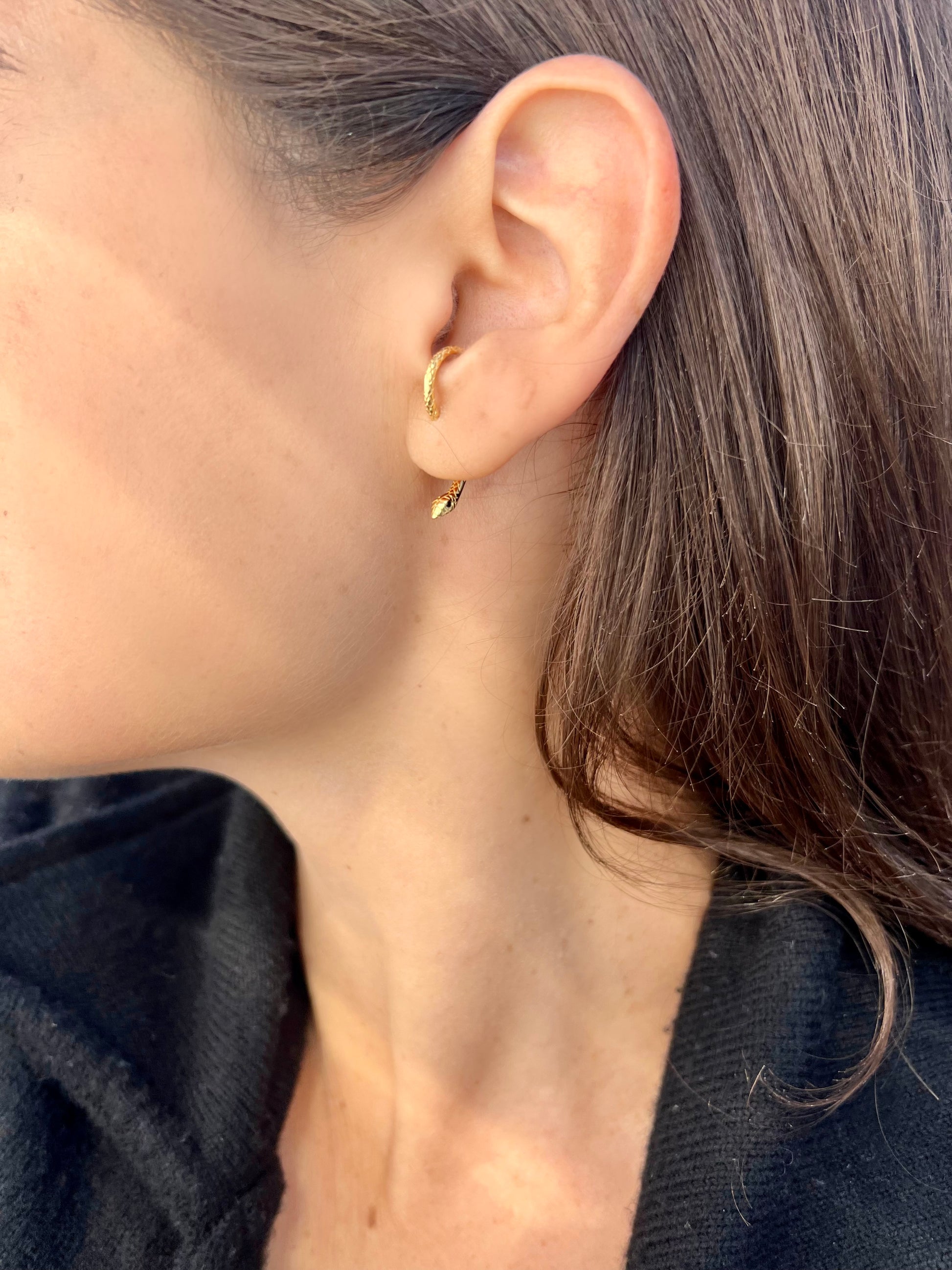 dainty snake earrings