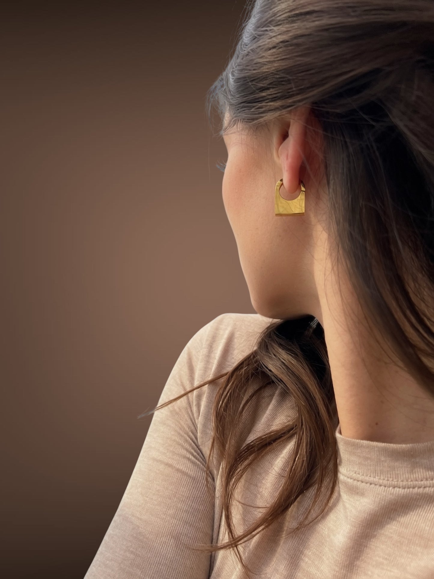 Leya lock earrings