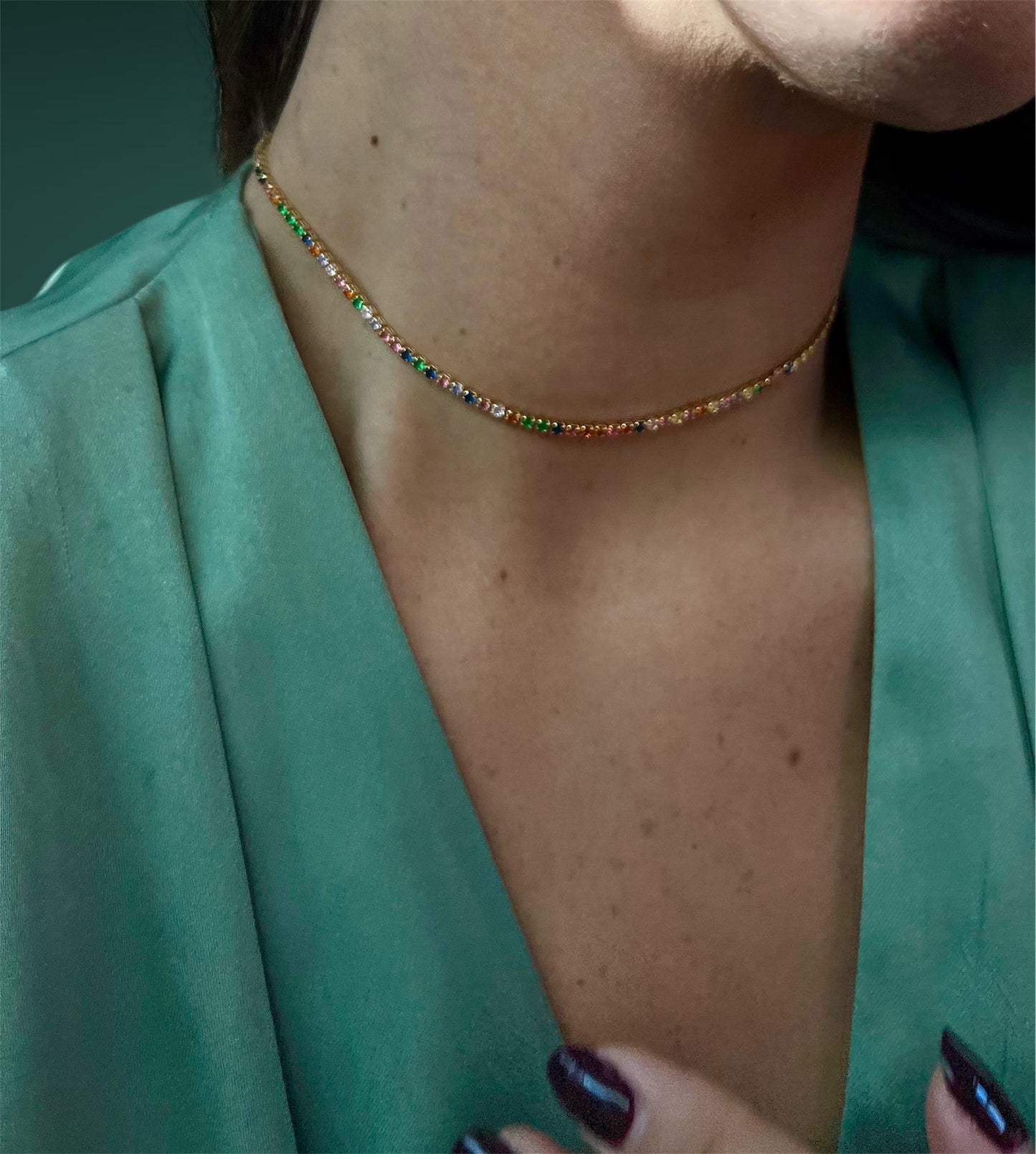 Alexa rainbow choker