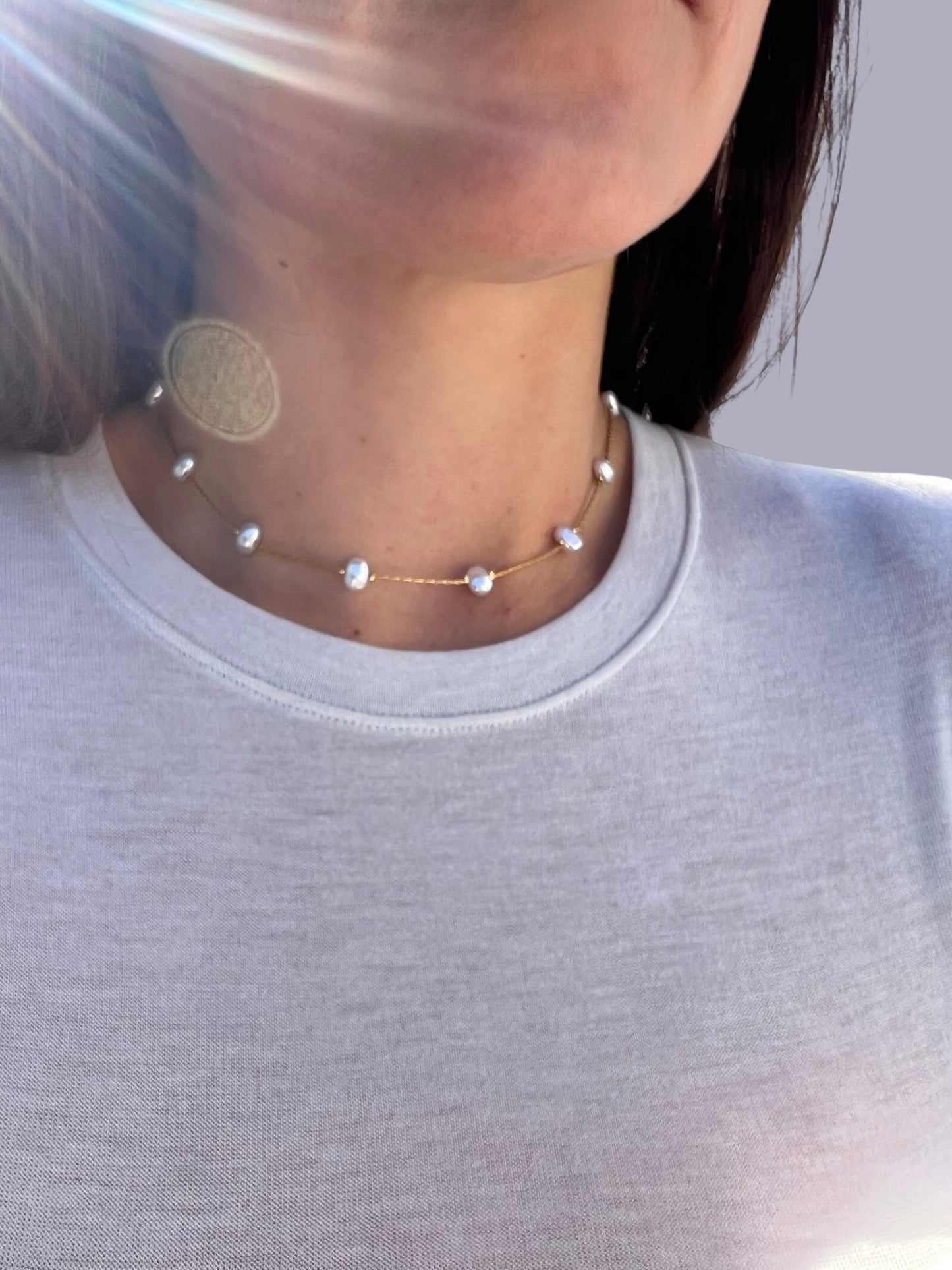 Lorene pearl choker