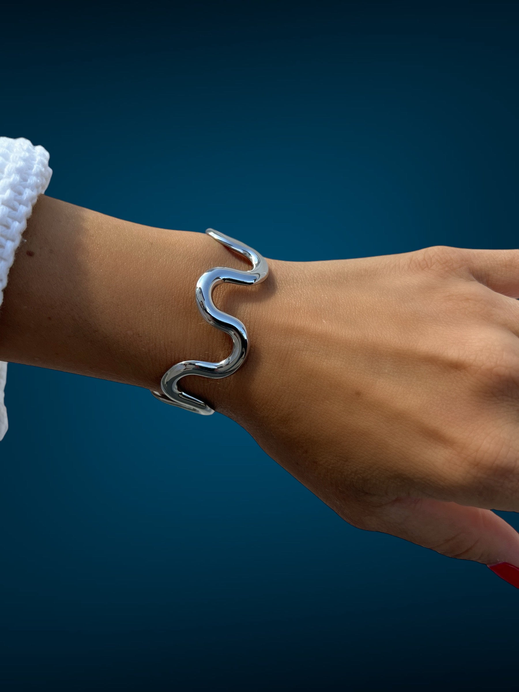 silver waves cuff