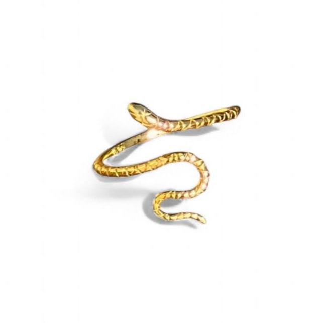 dainty gold snake ring