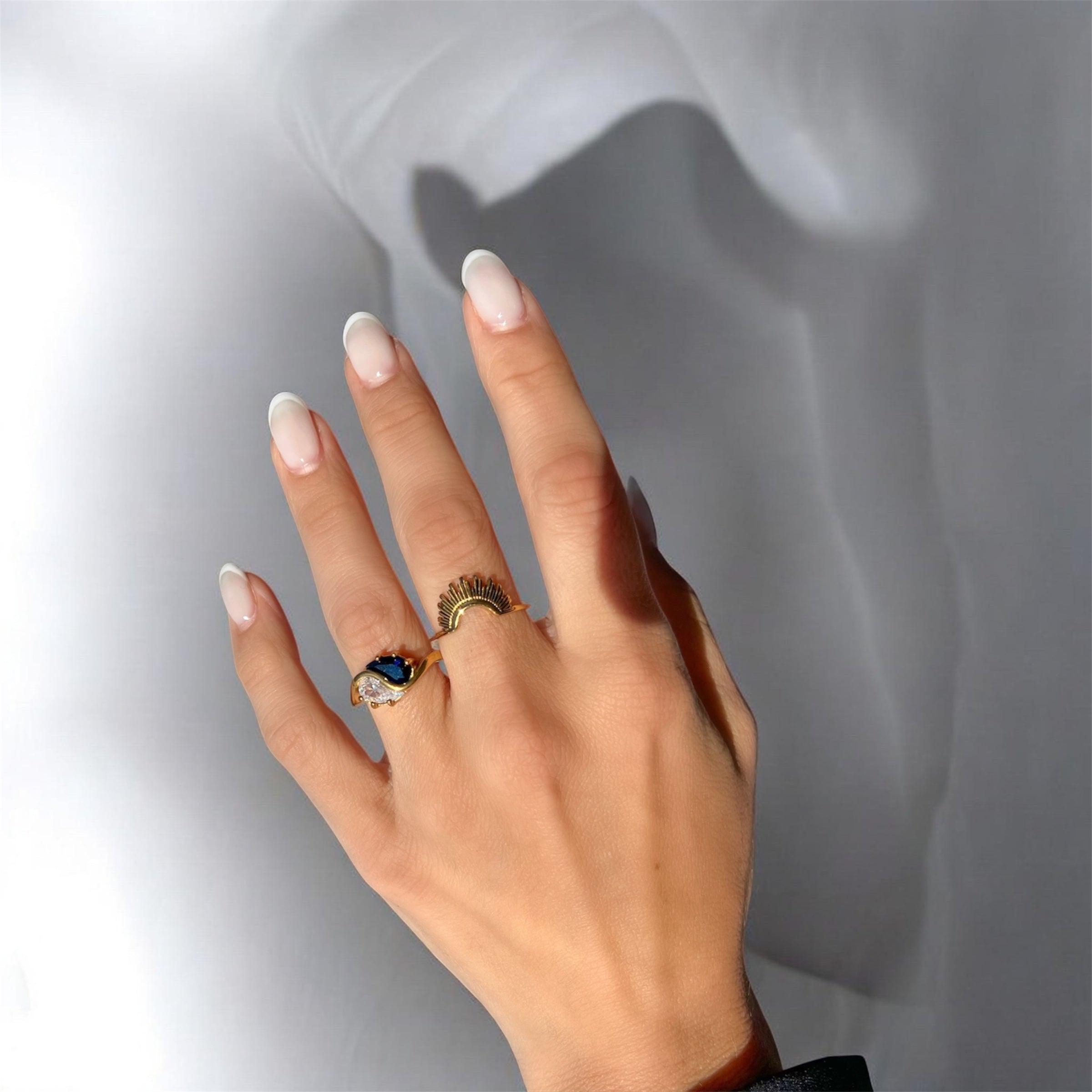 Arianna crown ring | Waterproof gold sunrise ring | Musenwolfe