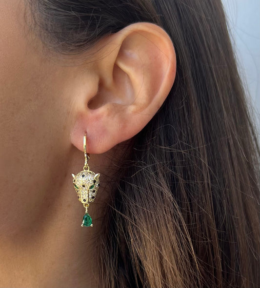 leopard earrings