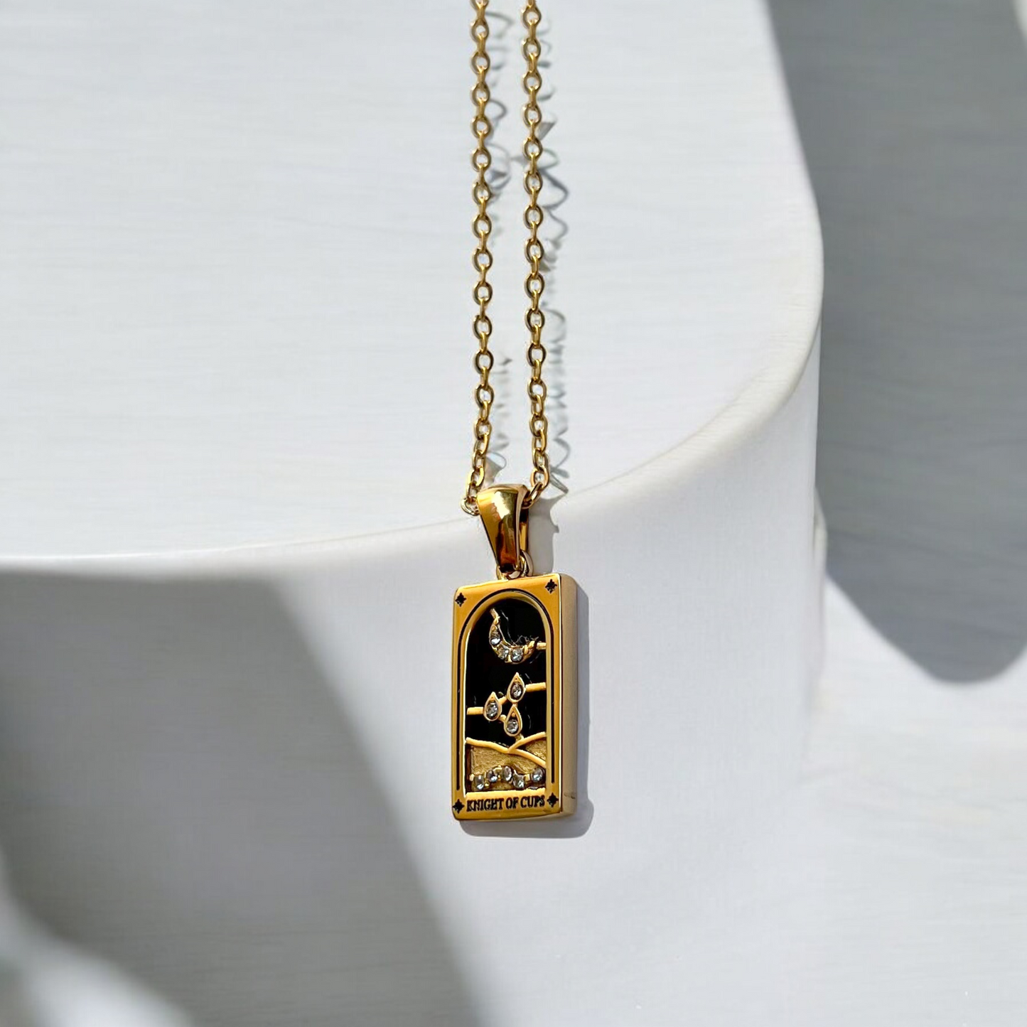 knight of cups tarot necklace