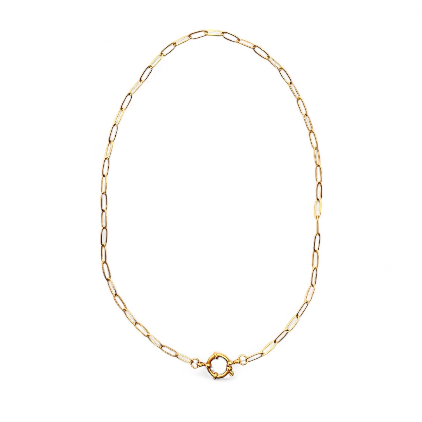 gold paperclip choker