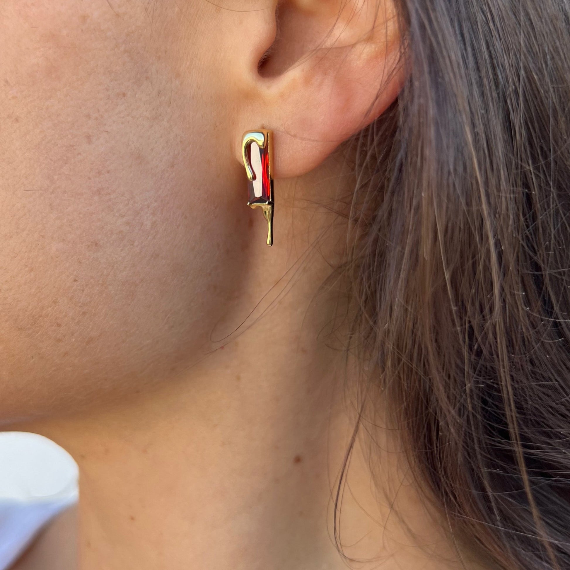 liquid stud earrings