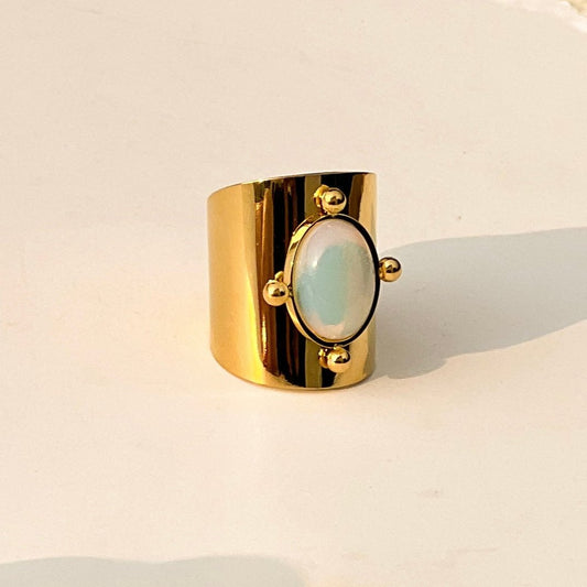 opal statement ring