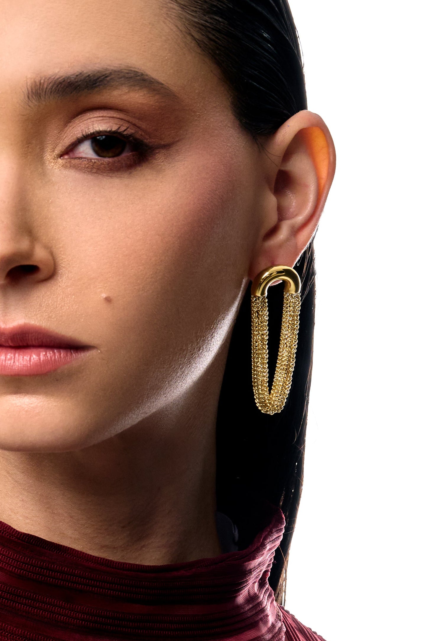 Maya gold earrings